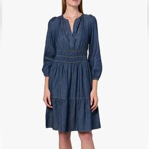 NWT Tommy Hilfiger Women’s Long Sleeve Fit & Flare Chambray Dress 14 SOLD OUT!